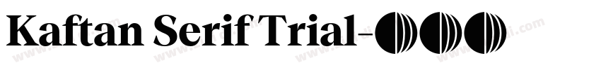 Kaftan Serif Trial字体转换